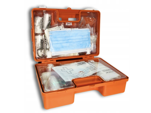 Apteczka walizkowa pomarańczowa mała APK-10 DIN13164 SUPER PLUS STRAŻAK