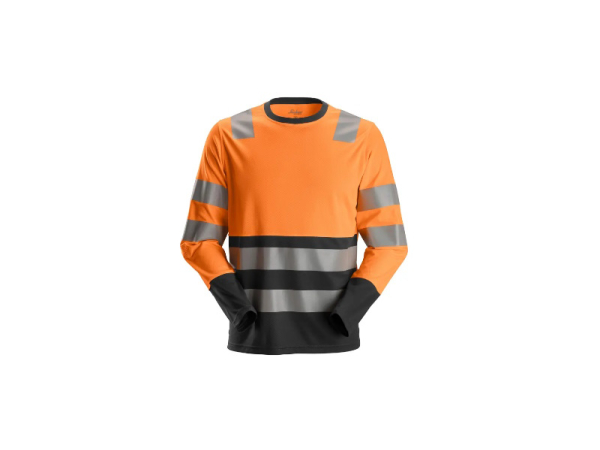 2433 T-shirt odblaskowy z długim rękawem HIGH-VIS SNICKERS