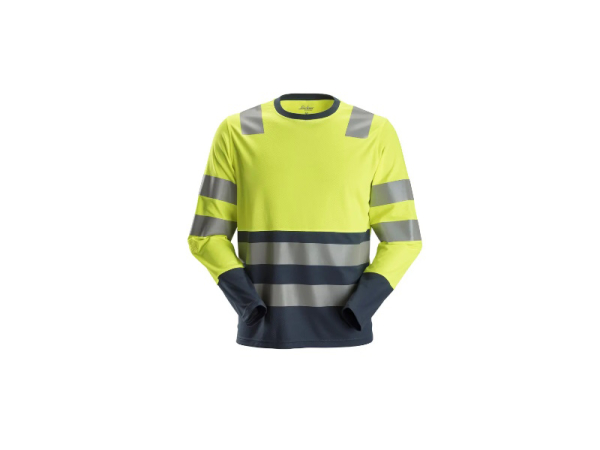 2433 T-shirt odblaskowy z długim rękawem HIGH-VIS SNICKERS