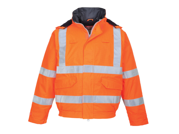 S773 Trudnopalna kurtka ostrzegawcza i antystatyczna Bomber Bizflame Rain PORTWEST