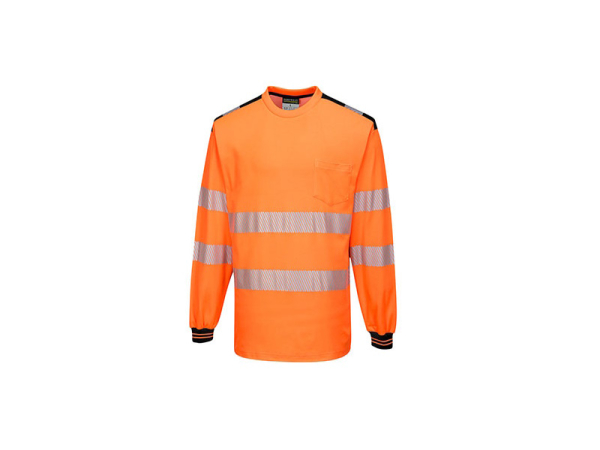 T185 T-shirt ostrzegawczy PW3 z długim rękawem PORTWEST