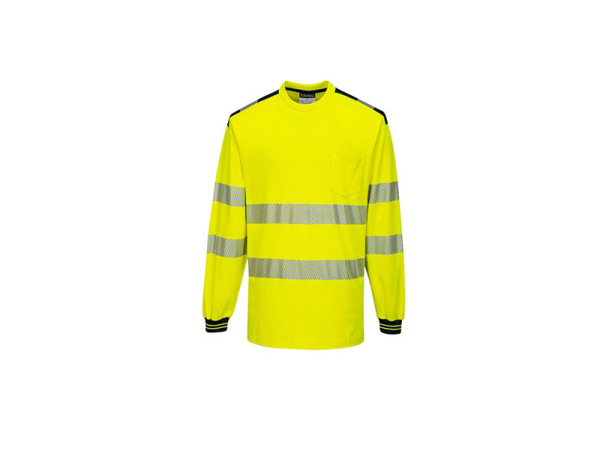 T185 T-shirt ostrzegawczy PW3 z długim rękawem PORTWEST