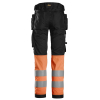 6234 Spodnie odblaskowe stretch z workami kieszeniowymi HIGH-VIS SNICKERS