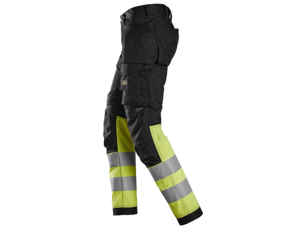 6234 Spodnie odblaskowe stretch z workami kieszeniowymi HIGH-VIS SNICKERS