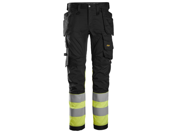 6234 Spodnie odblaskowe stretch z workami kieszeniowymi HIGH-VIS SNICKERS