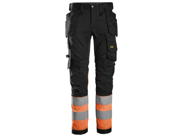 6234 Spodnie odblaskowe stretch z workami kieszeniowymi HIGH-VIS SNICKERS